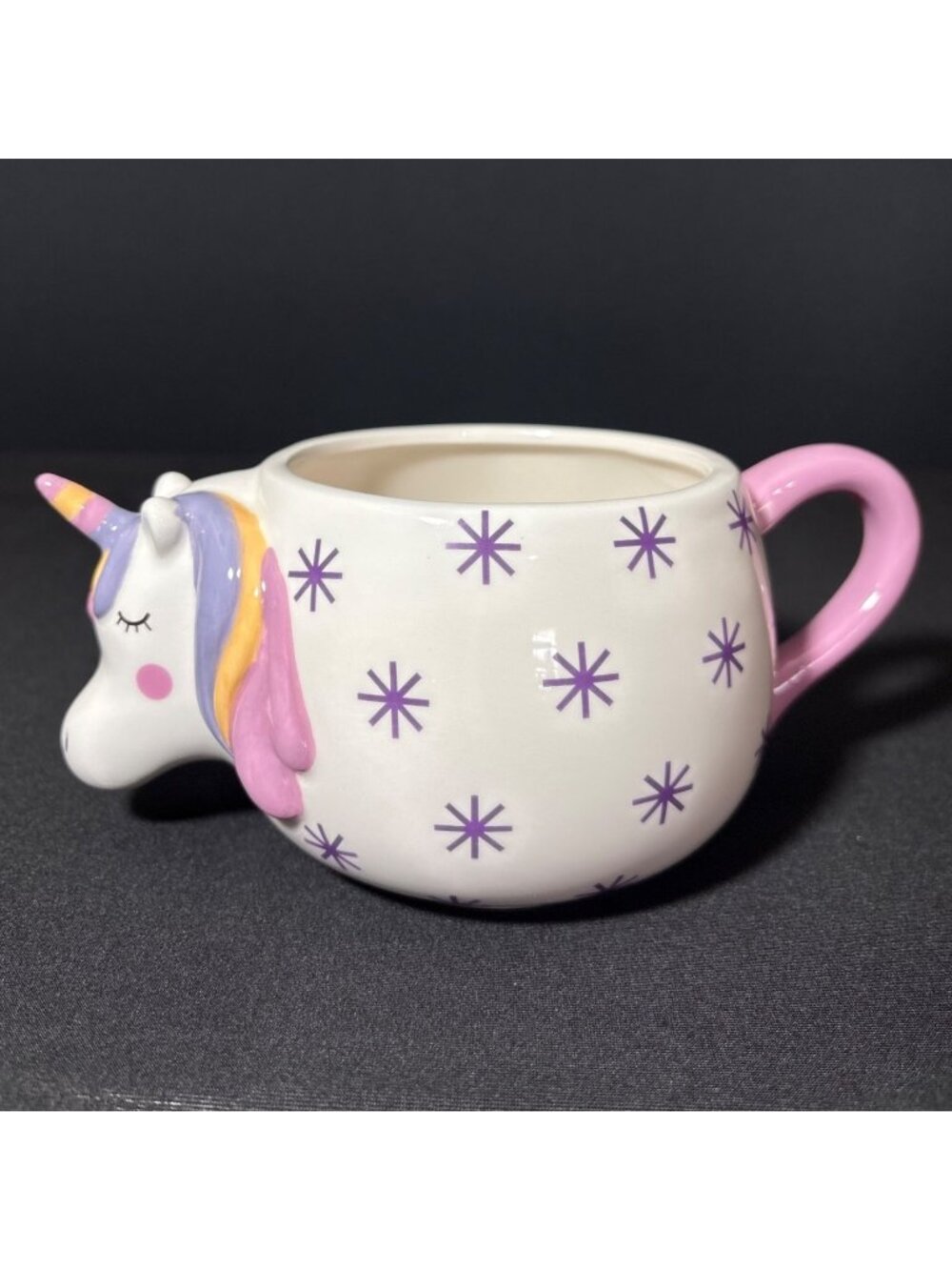 Unicorn Ceramic 3D Mug Coffee Tea Cocoa Chocolate Whimsical Planter 18 oz Mug - Picture 10 of 16